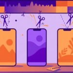 Best clipping software for creators: a long horizontal video timeline being cut into multiple vertical phone-shaped clips with captions