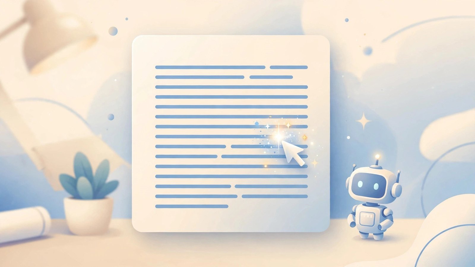 Best AI writing tools for Google Docs: AI writing assistant typing lines into a document editor