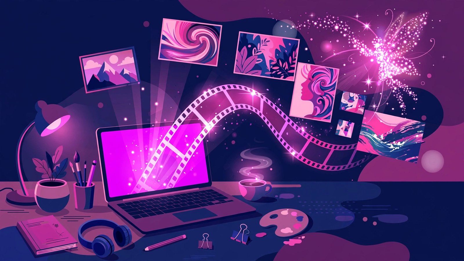 AI video creation studio scene for the VidMuse AI review