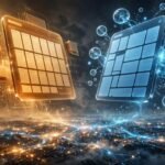 Dramatic AI illustration of two note-taking apps facing off over a glowing digital knowledge workspace